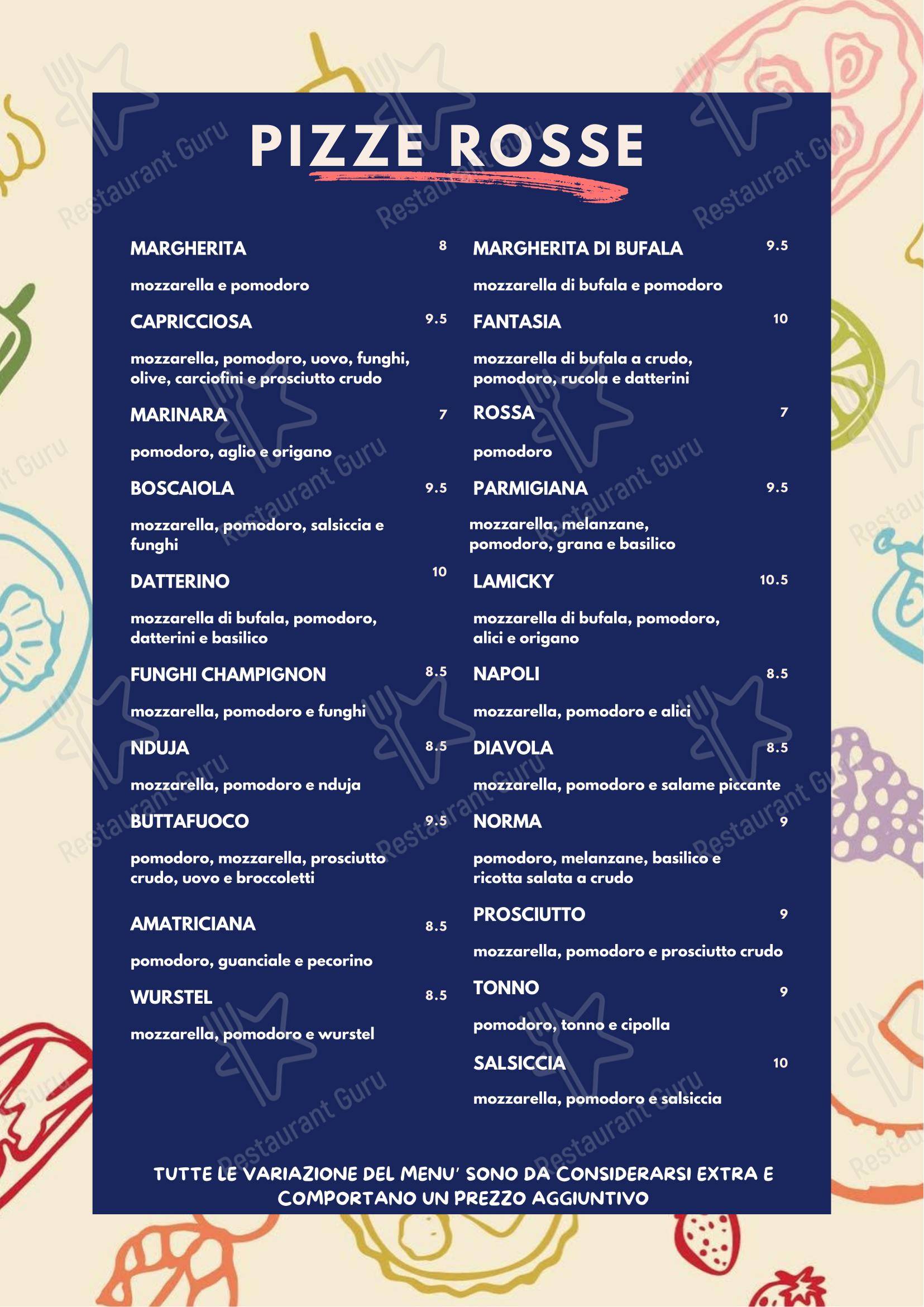 Меню пиццерии Pizzería Al Ferro - Меню напитков