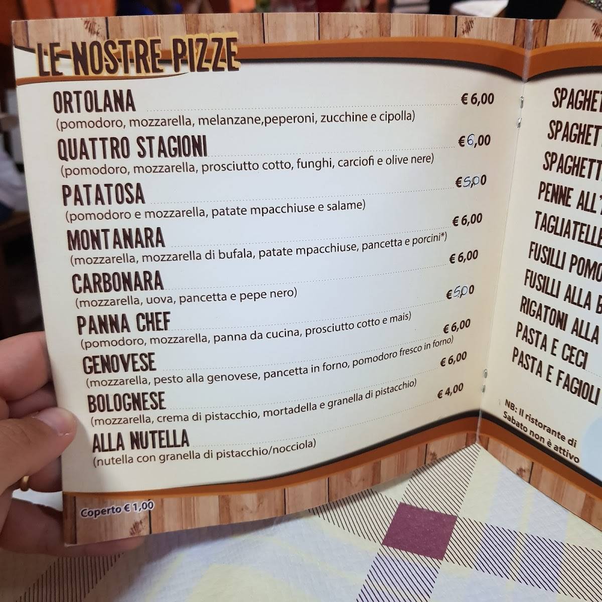 Pizzeria Di Rovella Francesca меню