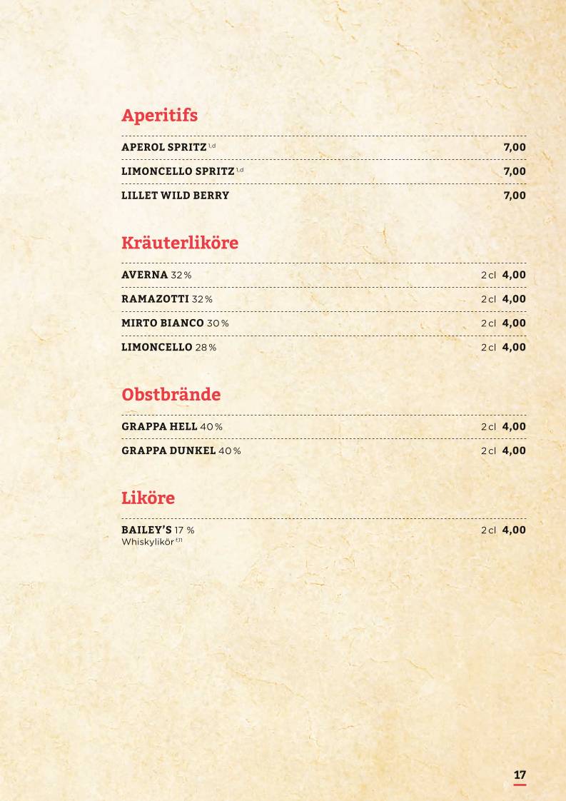 Pizzeria Spizzico меню
