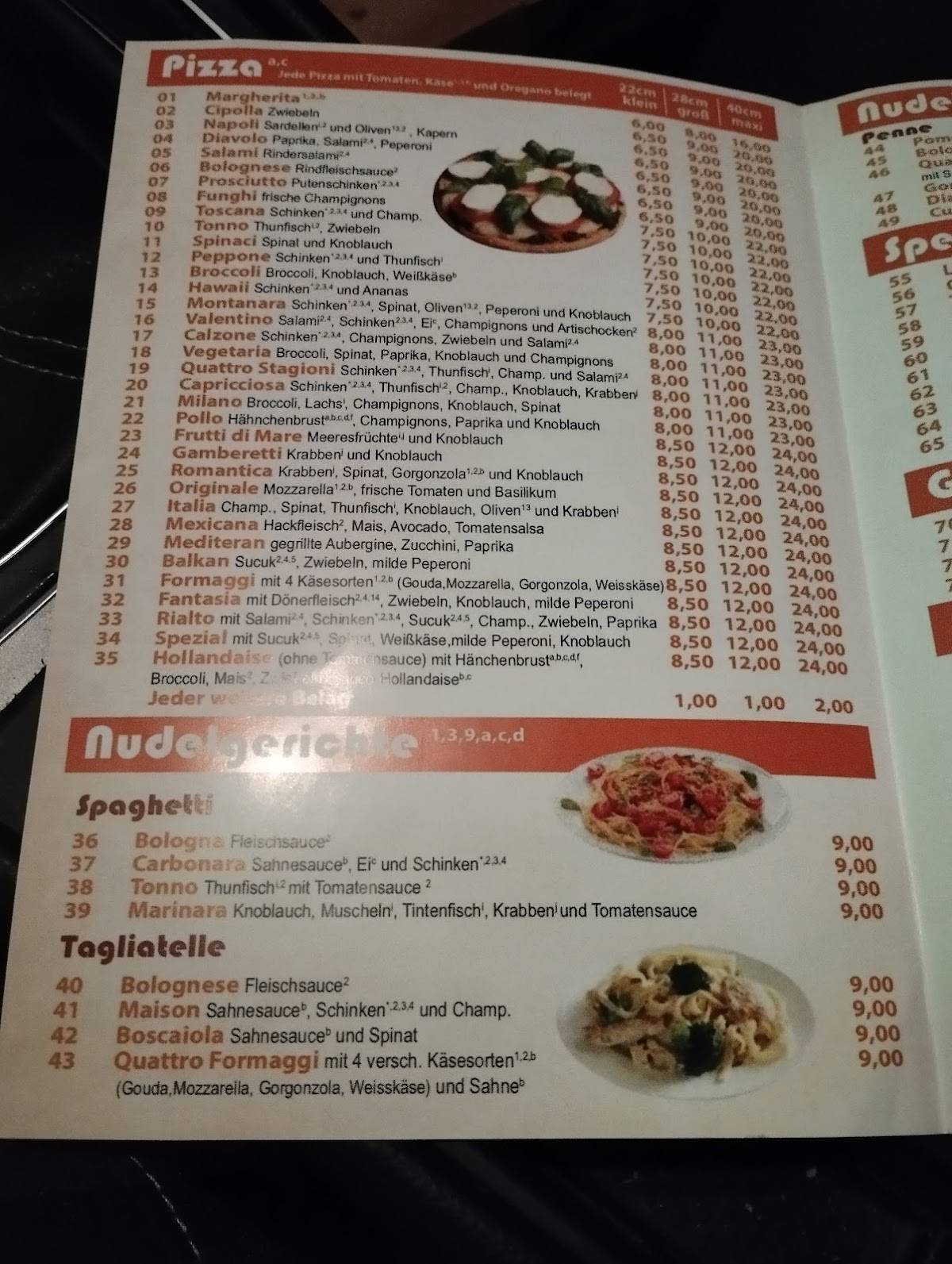 Pizzeria Rialto меню