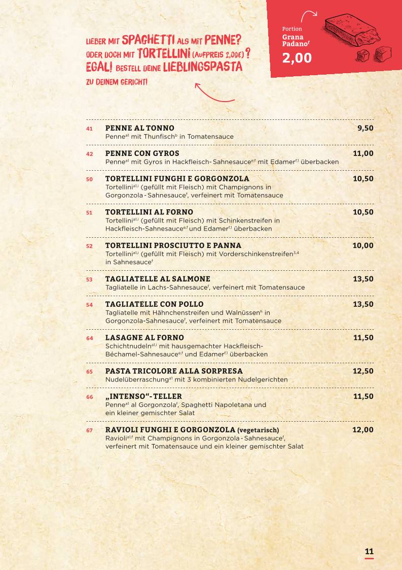 Pizzeria Spizzico меню