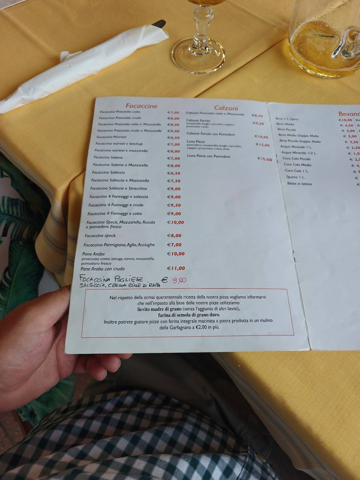 Pizzeria "da Calogero" меню