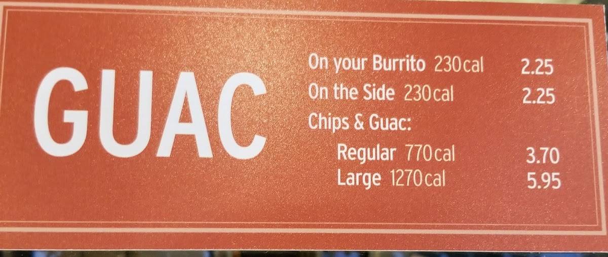 Chipotle Mexican Grill меню