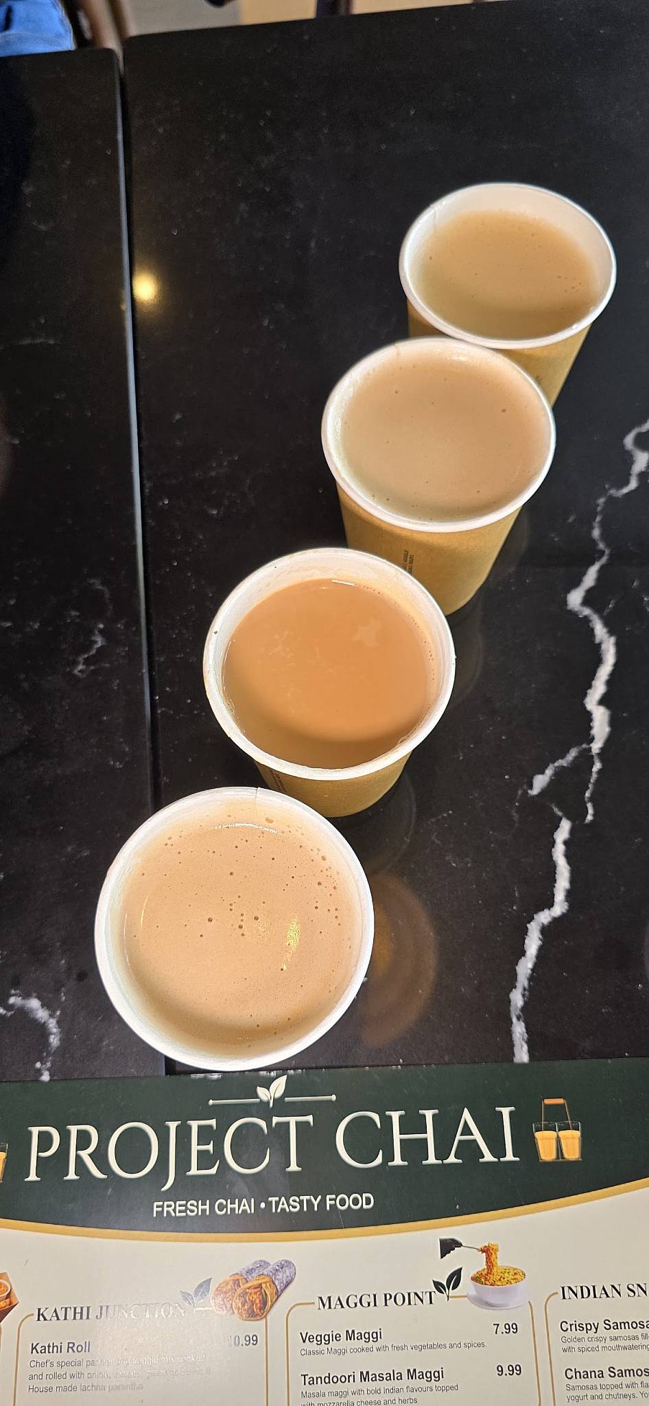 Project Chai меню