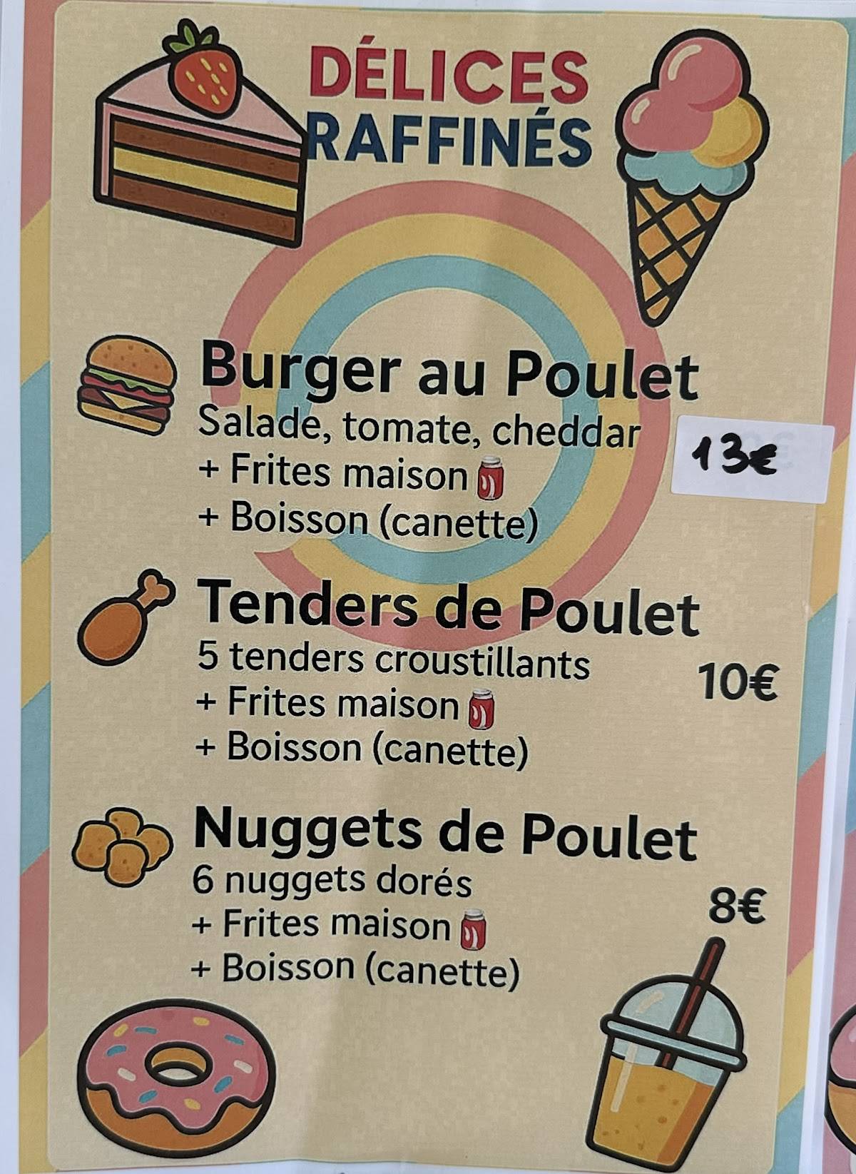 Délices Raffines меню