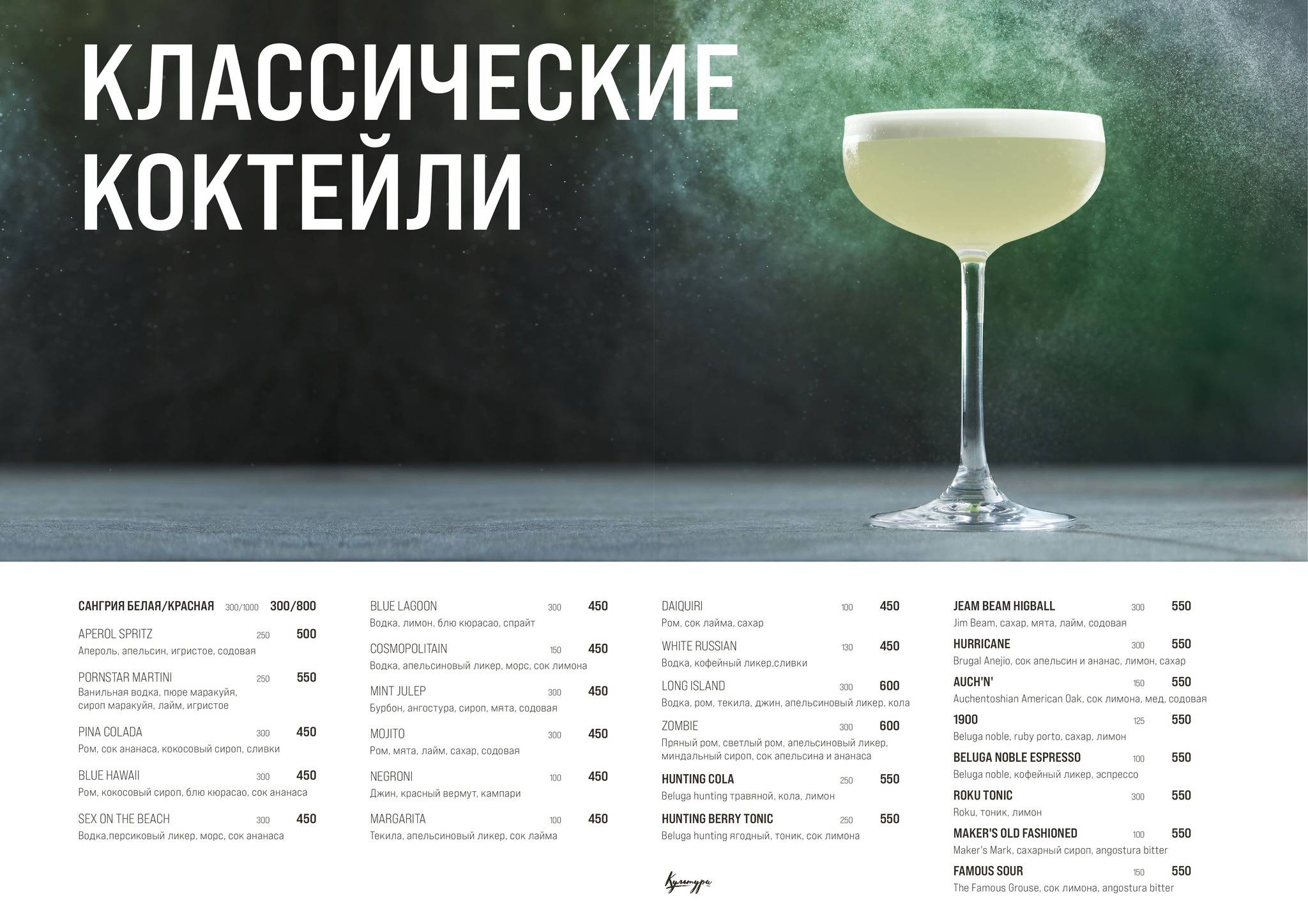 Культура меню