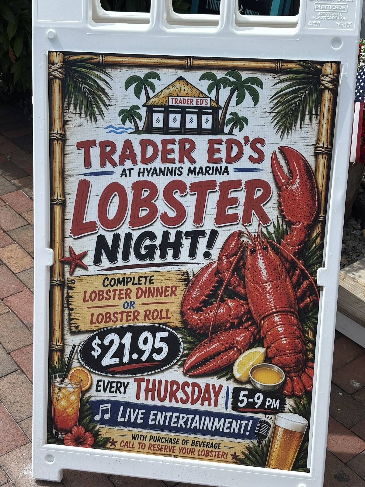 Trader Ed's меню