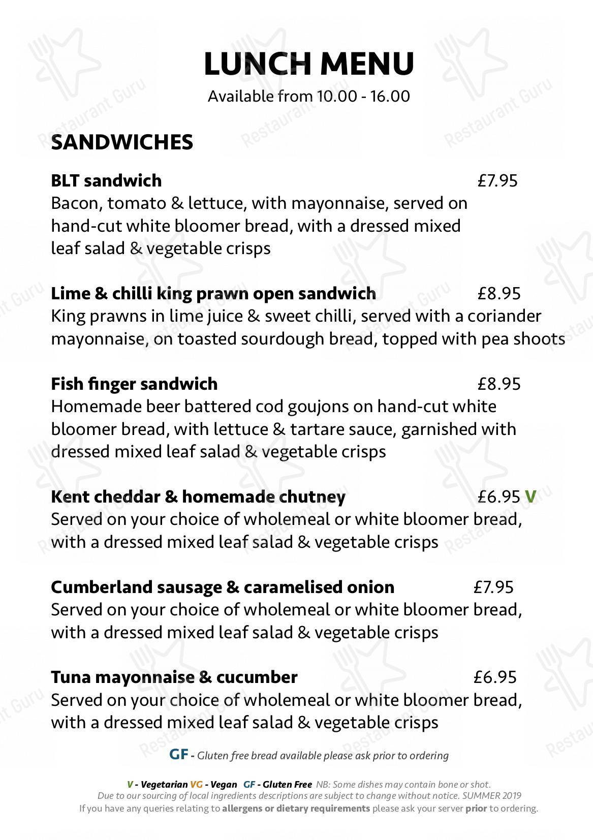 Wine Menu паба и бара The Woolpack Hotel в Чартаме
