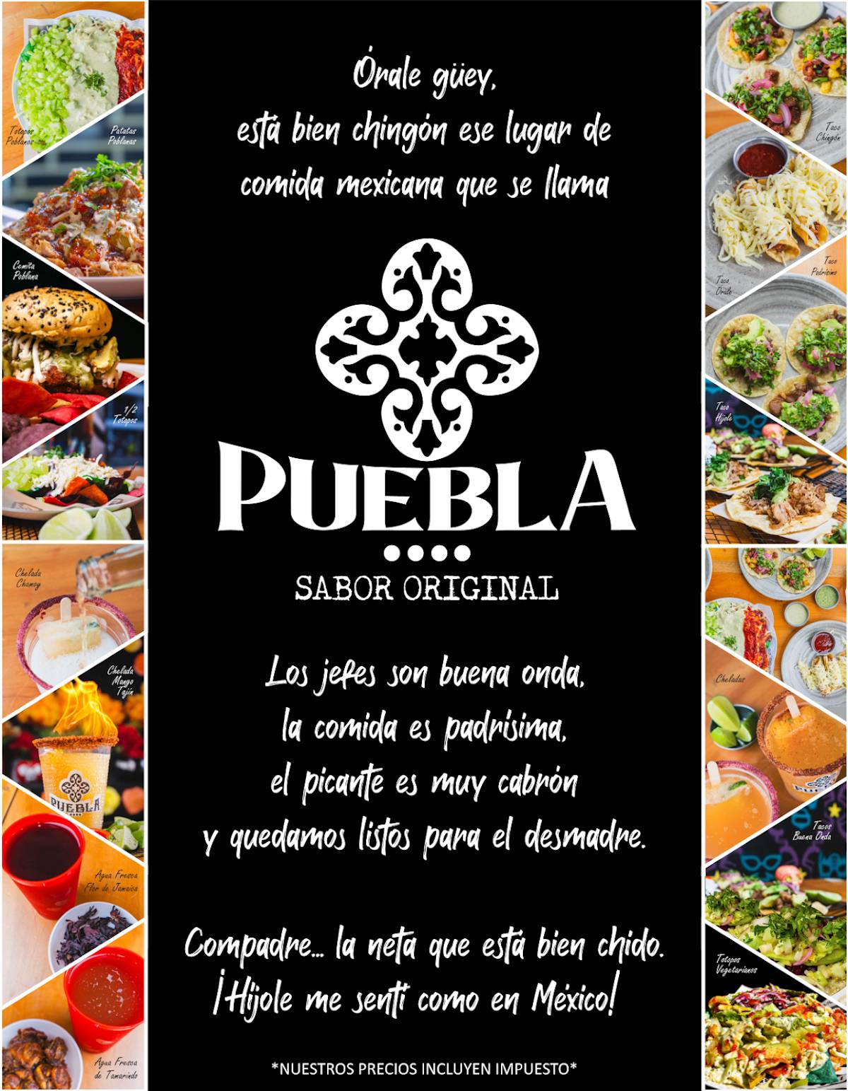 Puebla меню