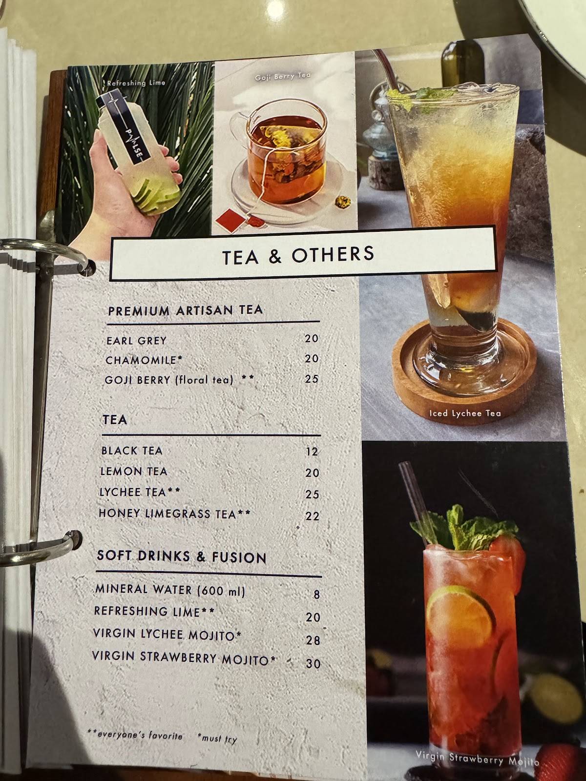 Pulse Kitchen & Slowbar Coffee Manado меню