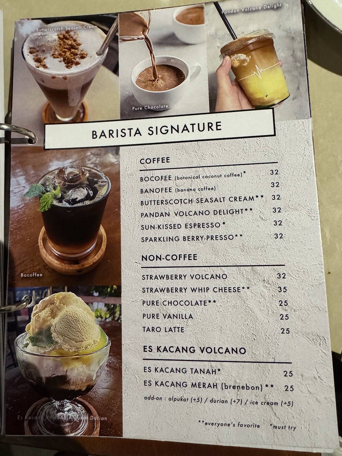 Pulse Kitchen & Slowbar Coffee Manado меню