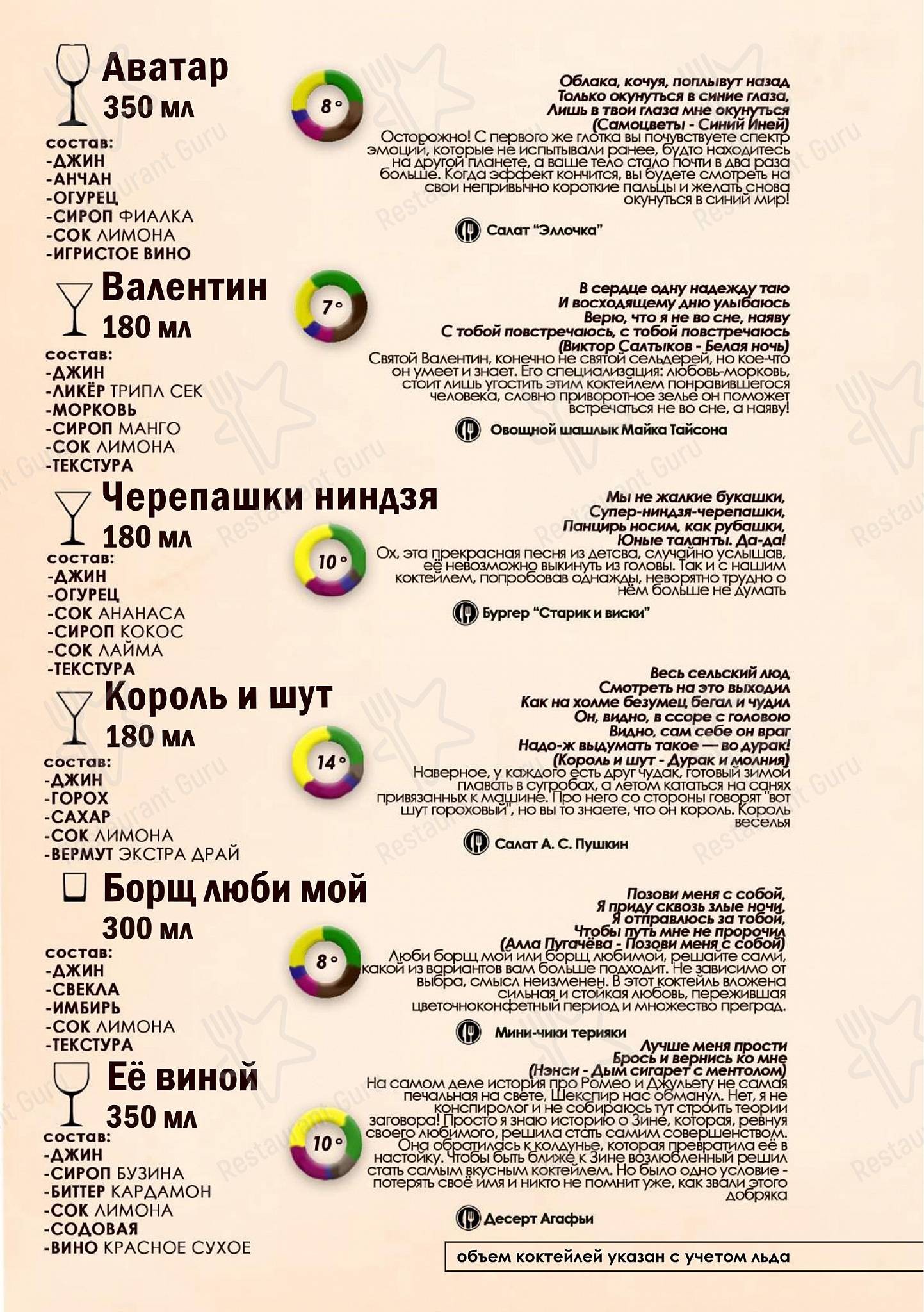 РюмкYY Народная Еда меню