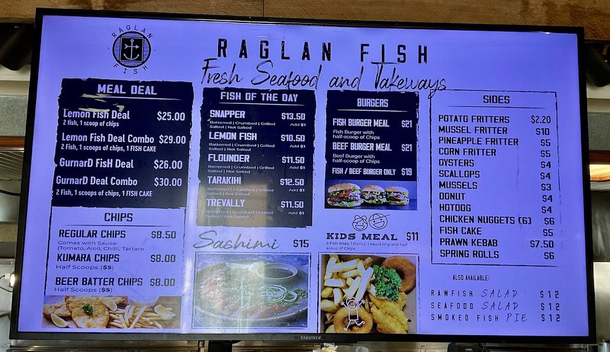 Raglan Fish меню