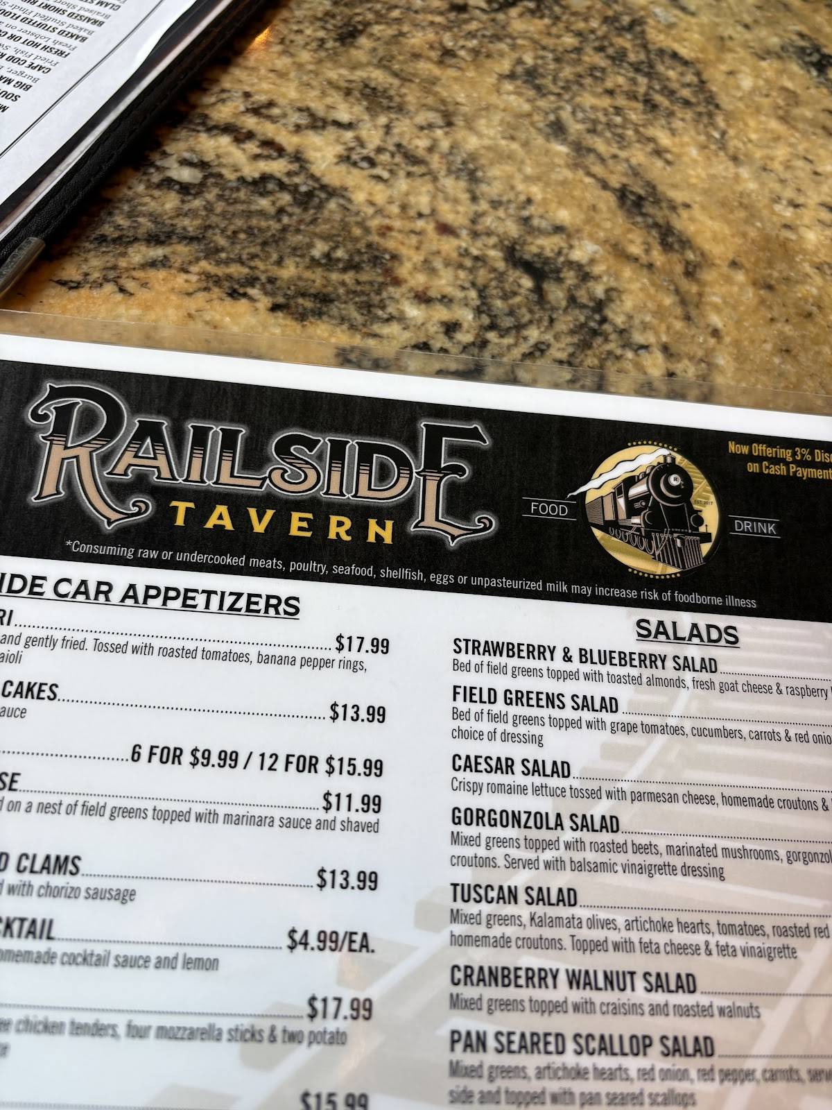 Railside Tavern меню