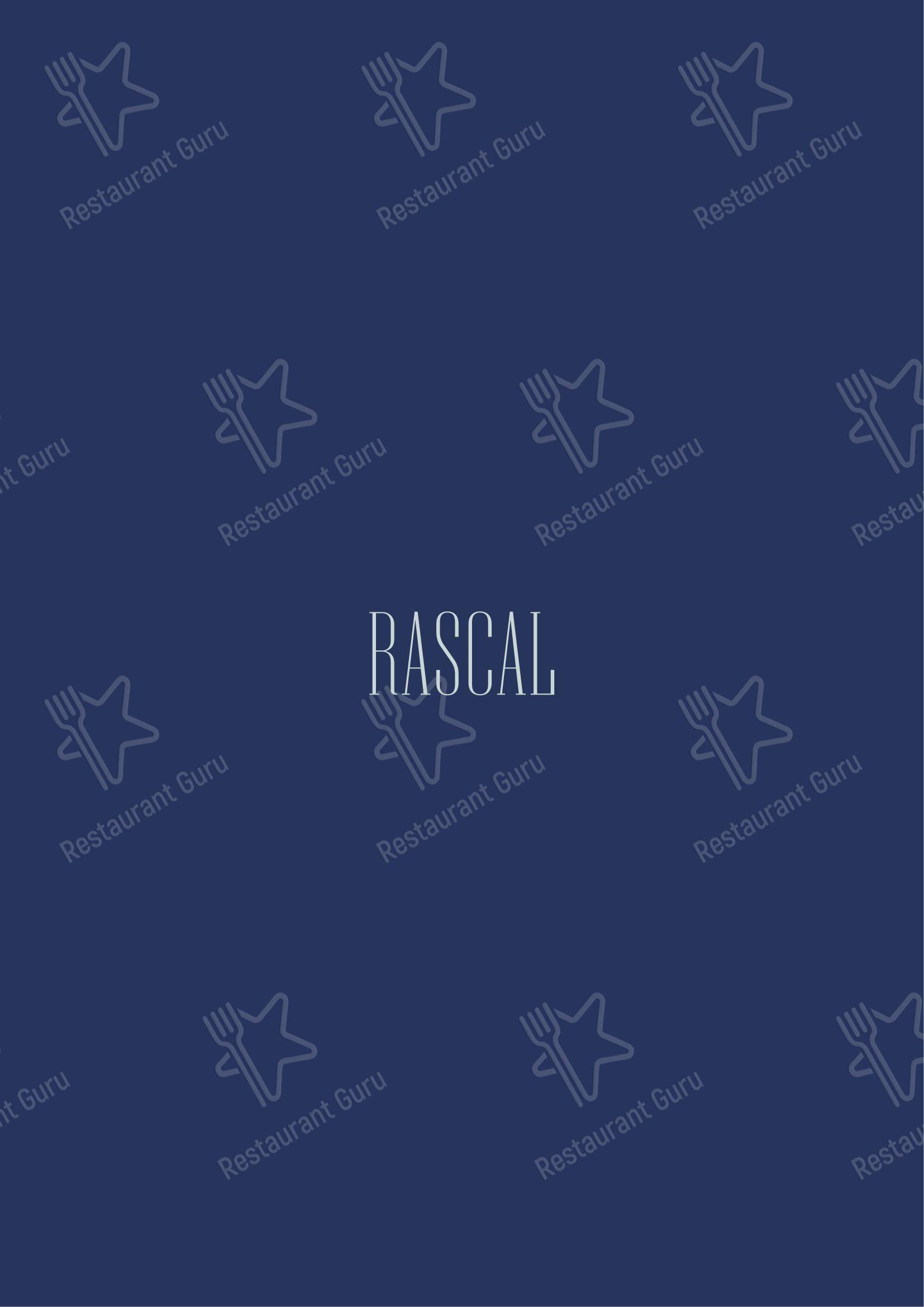 Rascal в Вене - 菜单