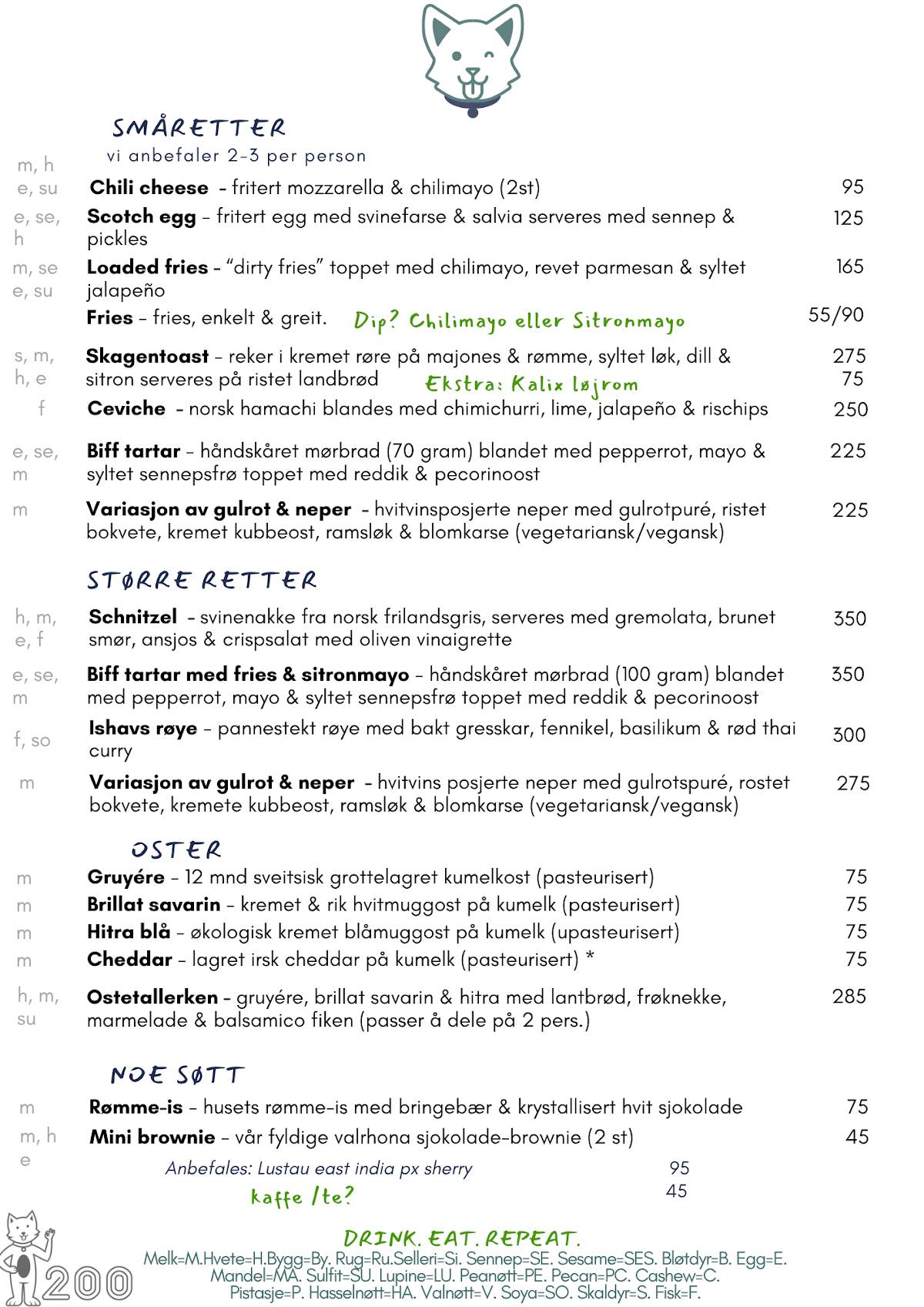 200 Gastrobar меню