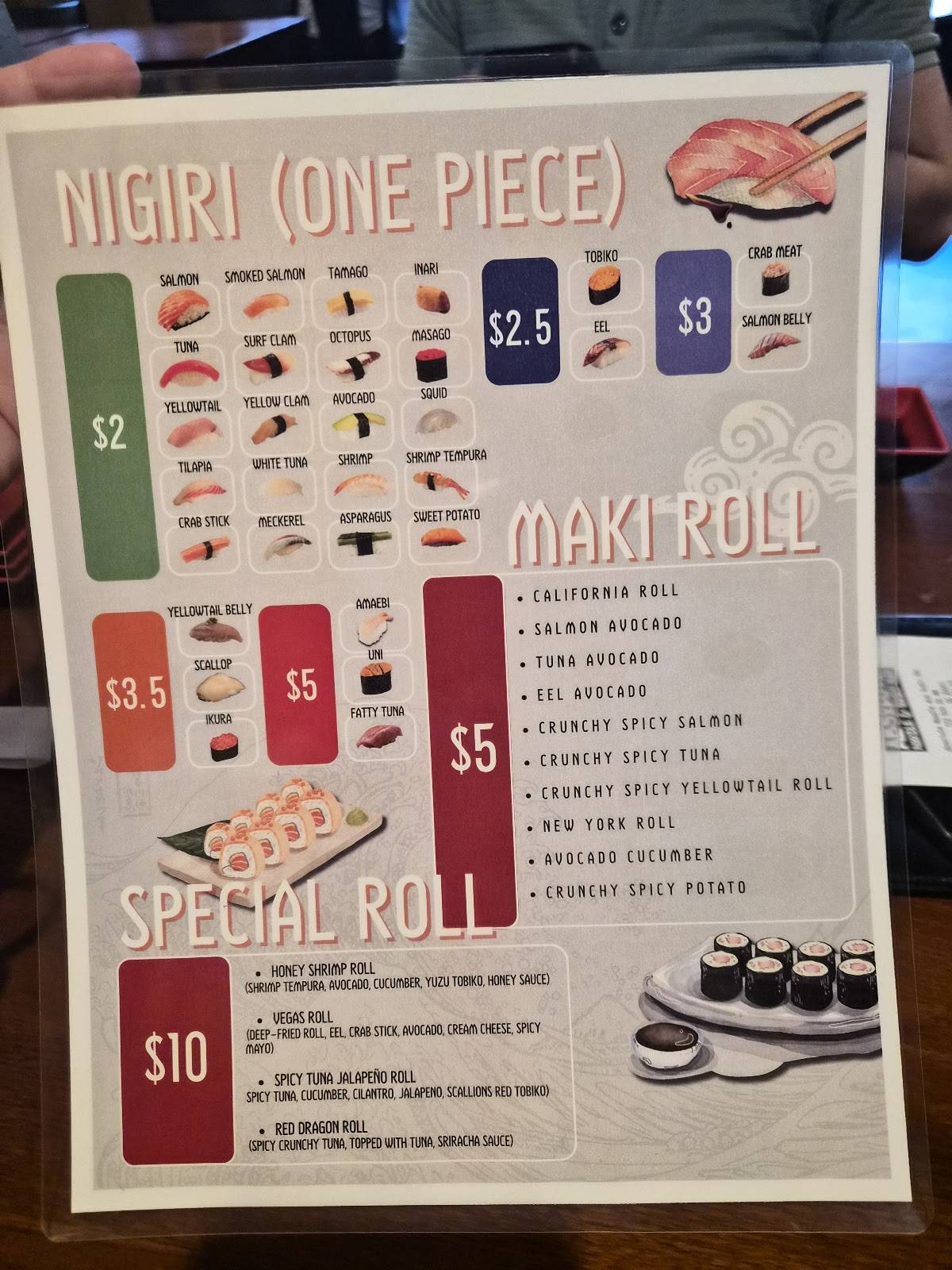 Absolute Noodle and Sushi Bar меню