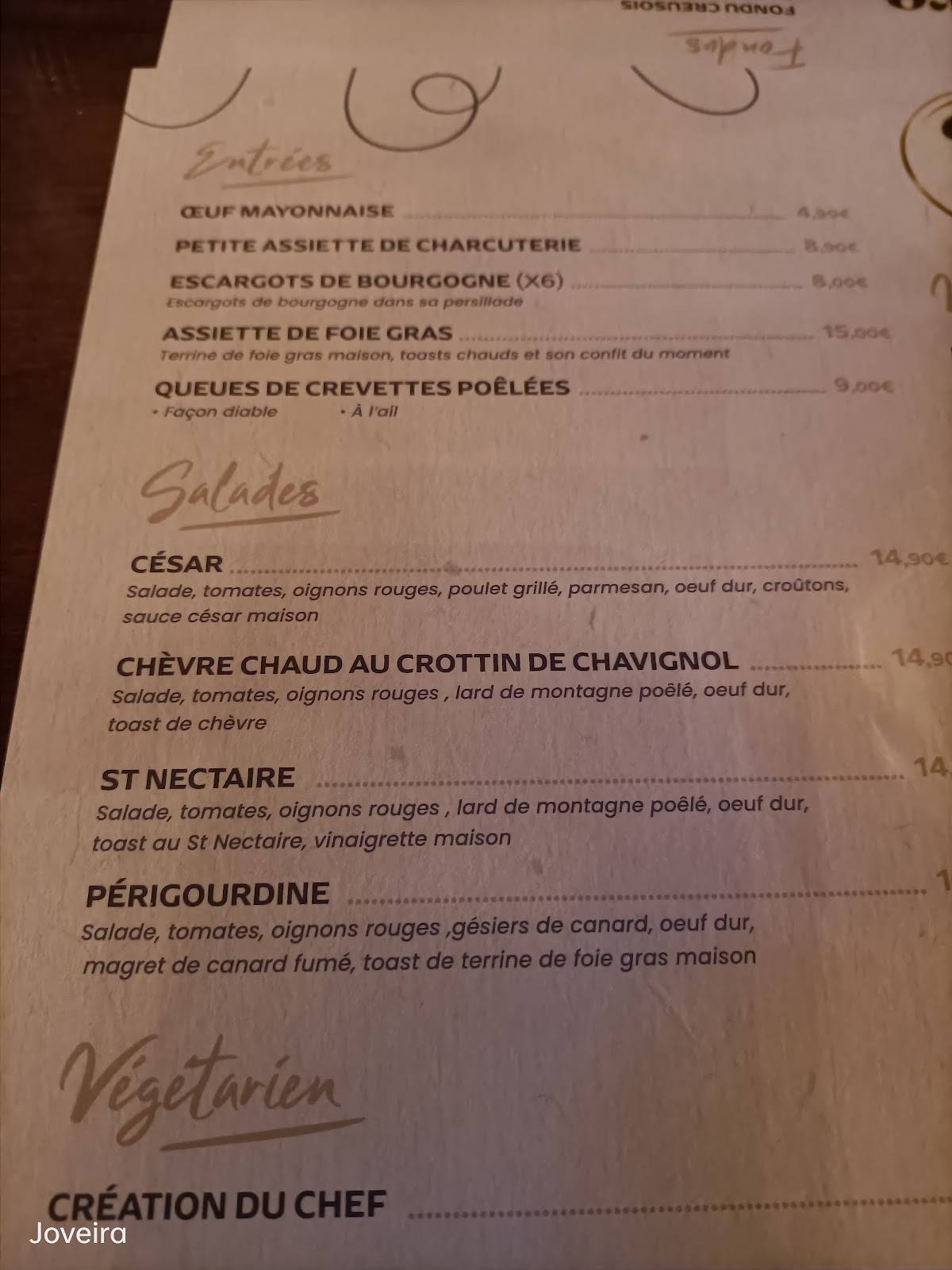 Restaurant Alexandre меню