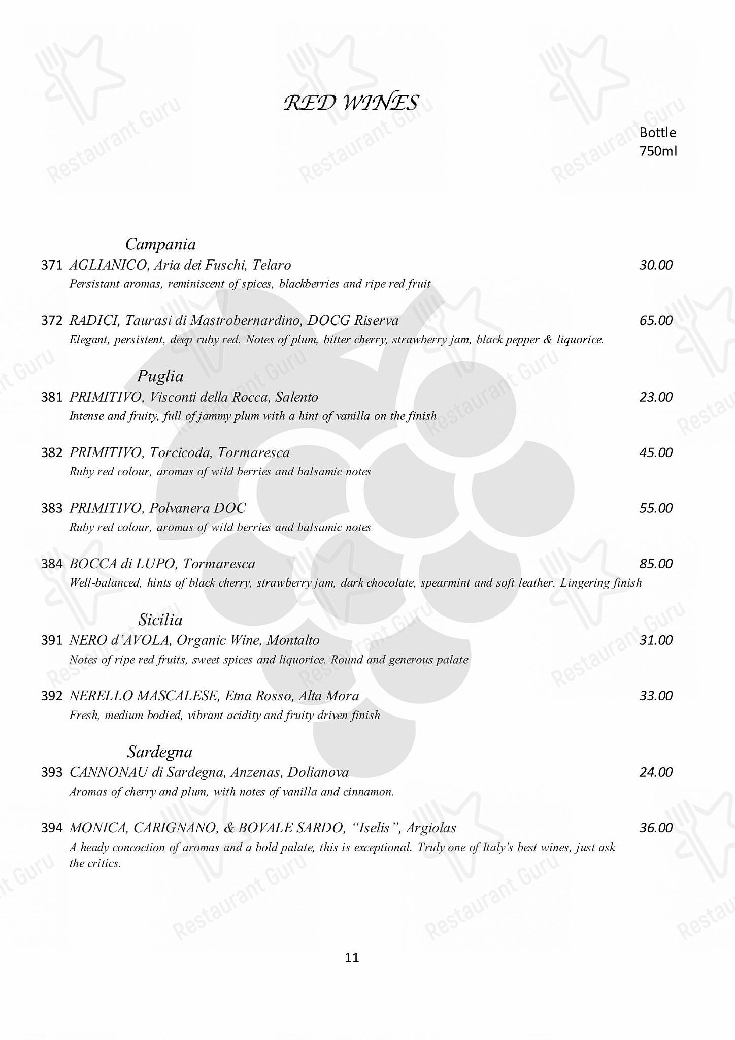 Group Booking Menu ресторана Amarone Kitchen в Бате
