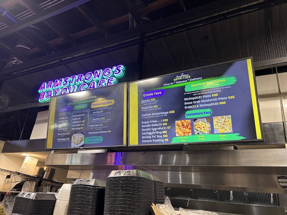 Armstrong's Bayou Cafe (Inside Union Hall) меню