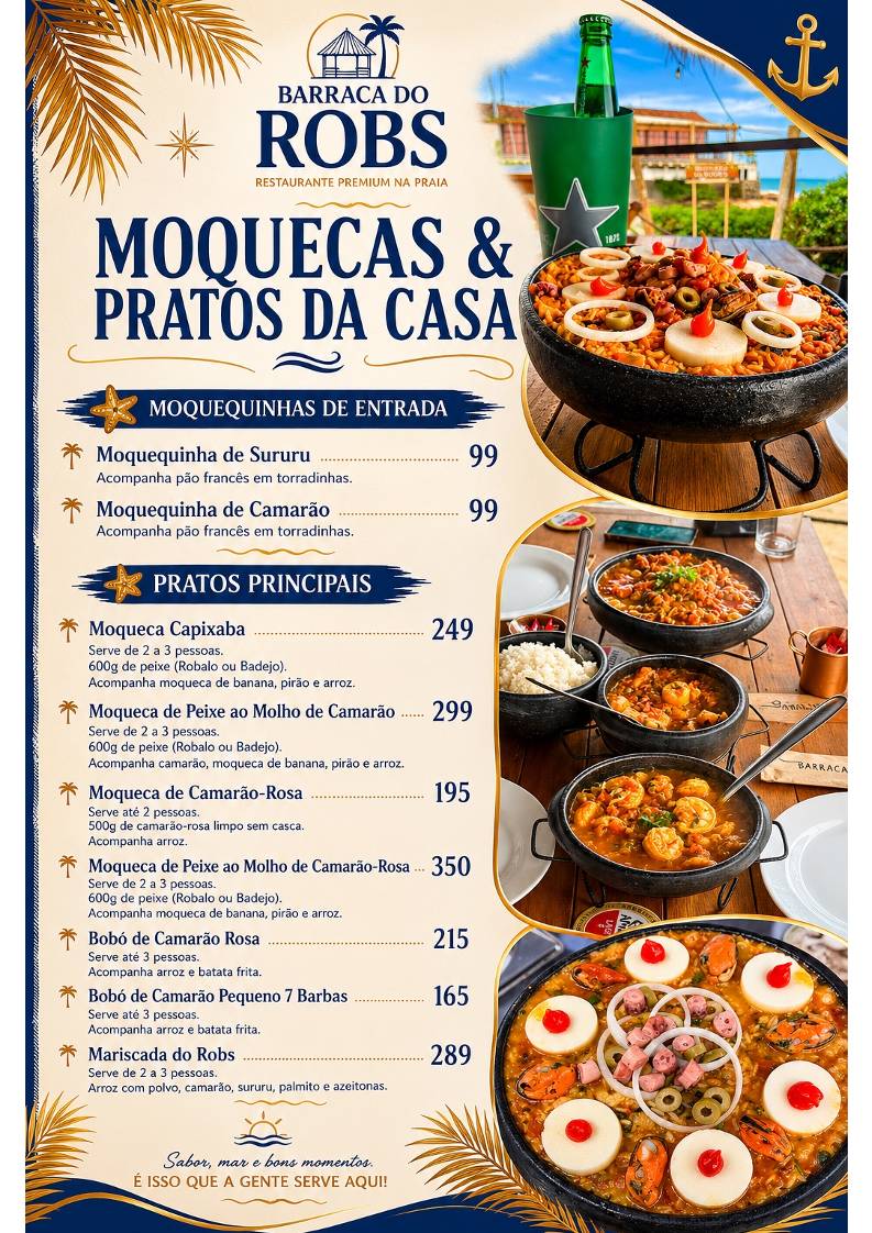 Barraca do Robs меню