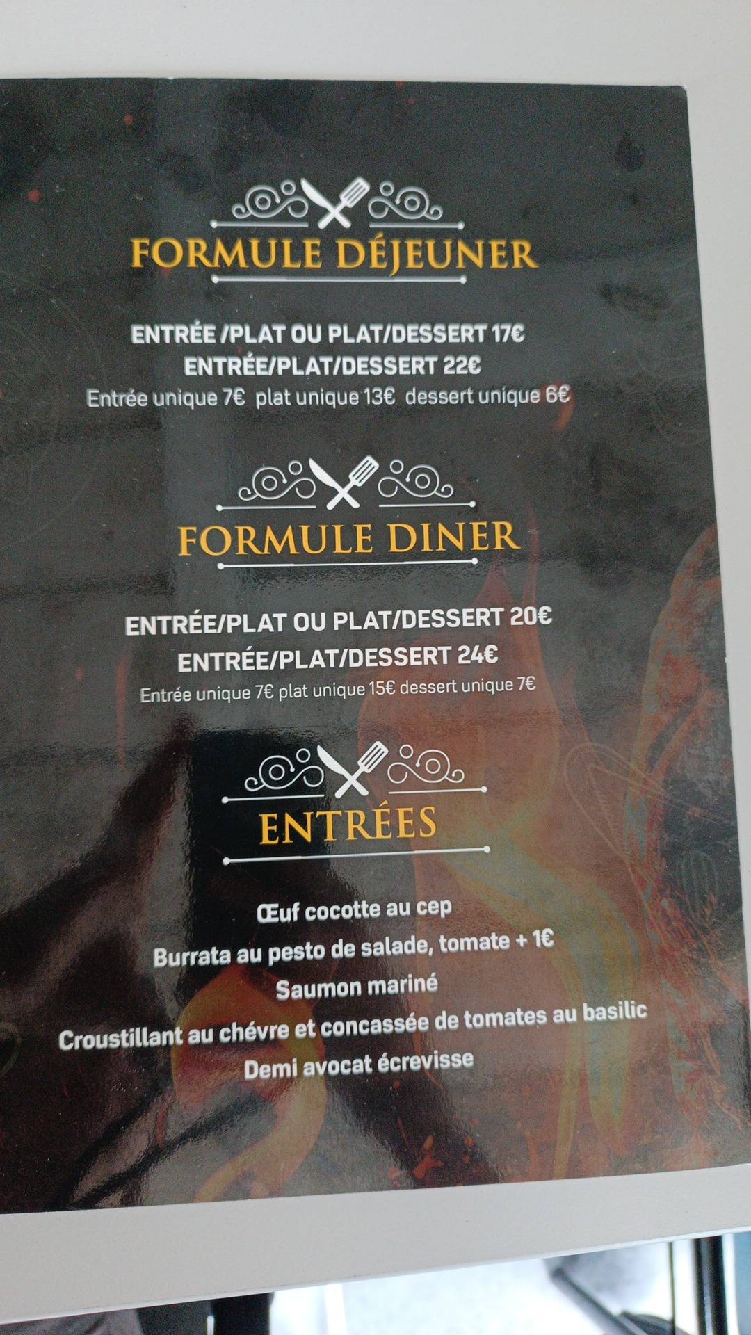 CAFE L'ECHAT меню