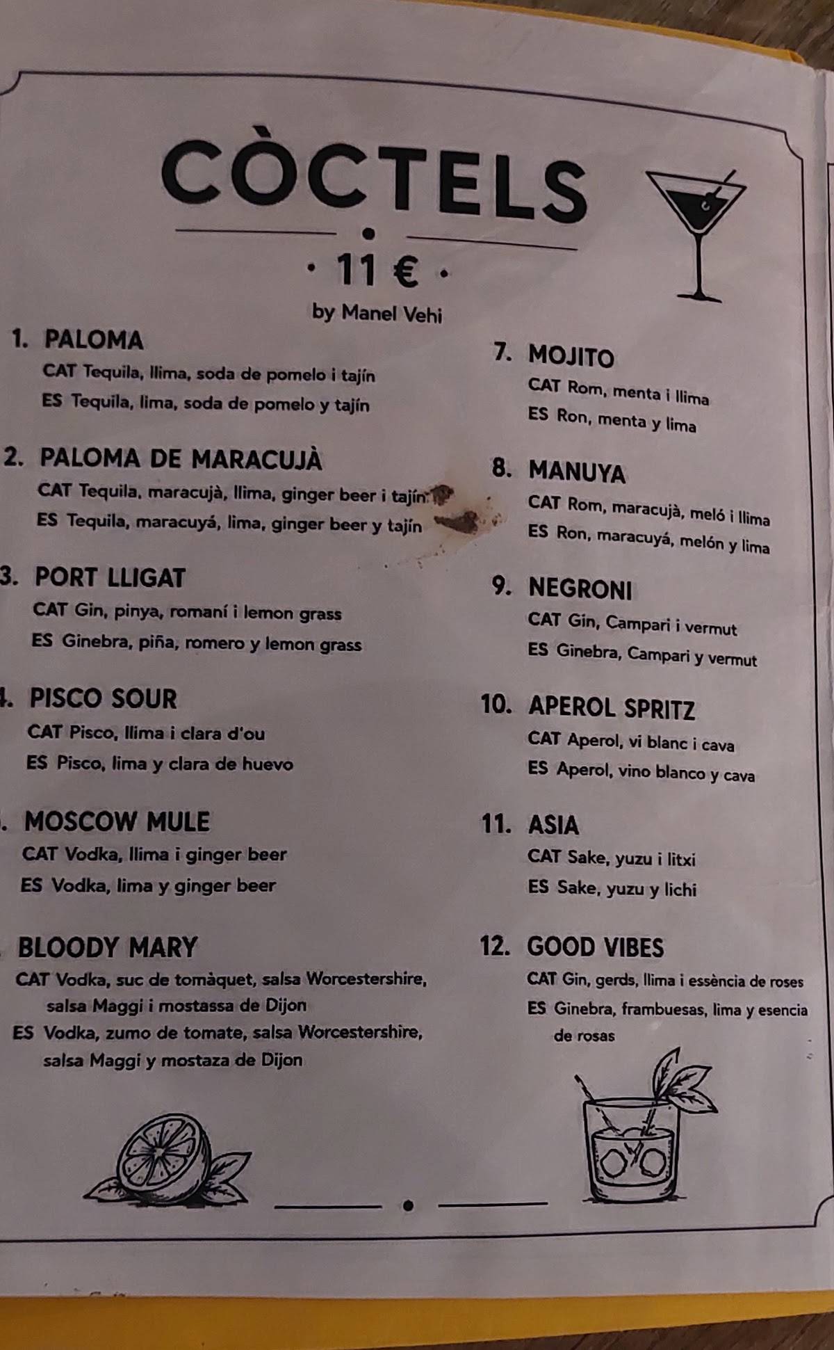 Restaurant Can Rafa меню