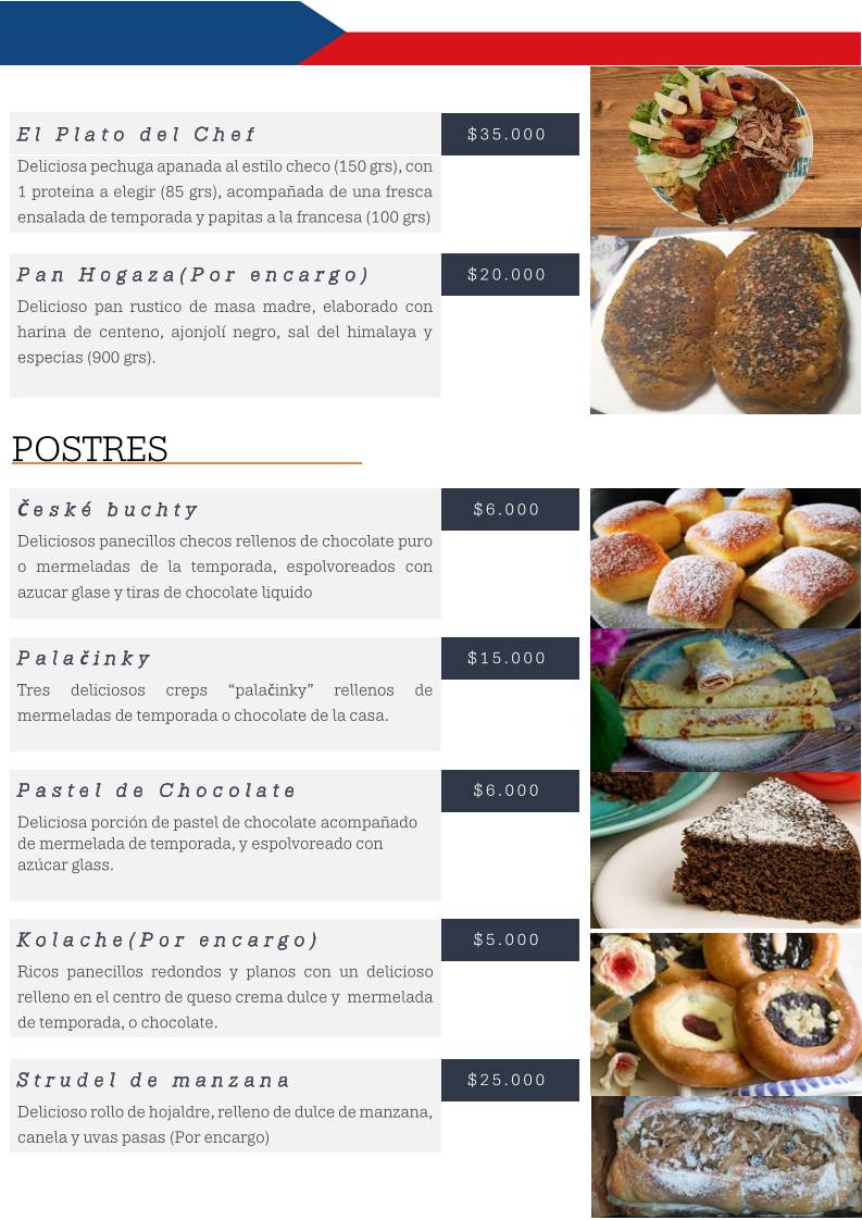 Cheko's меню