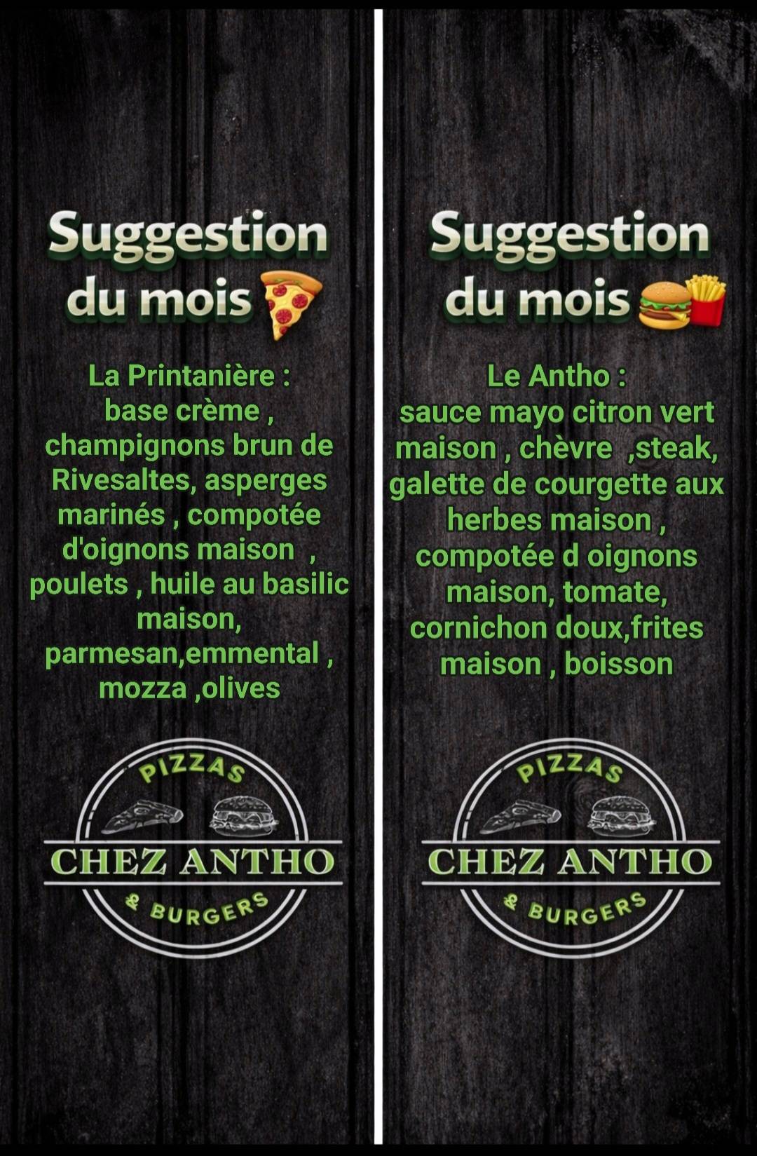 Chez Antho меню