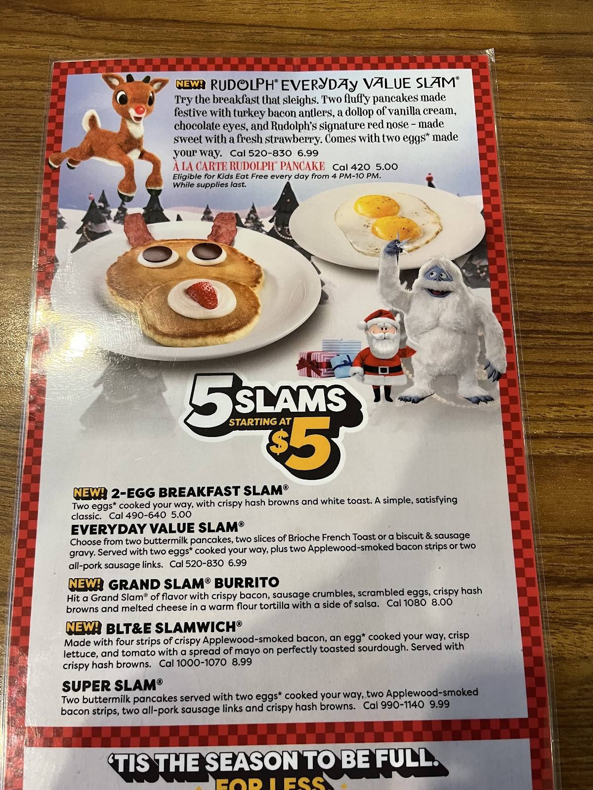 Denny's Restaurant меню