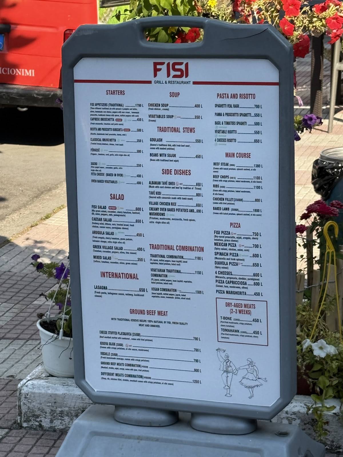 Fisi Restaurant - Traditional Food меню