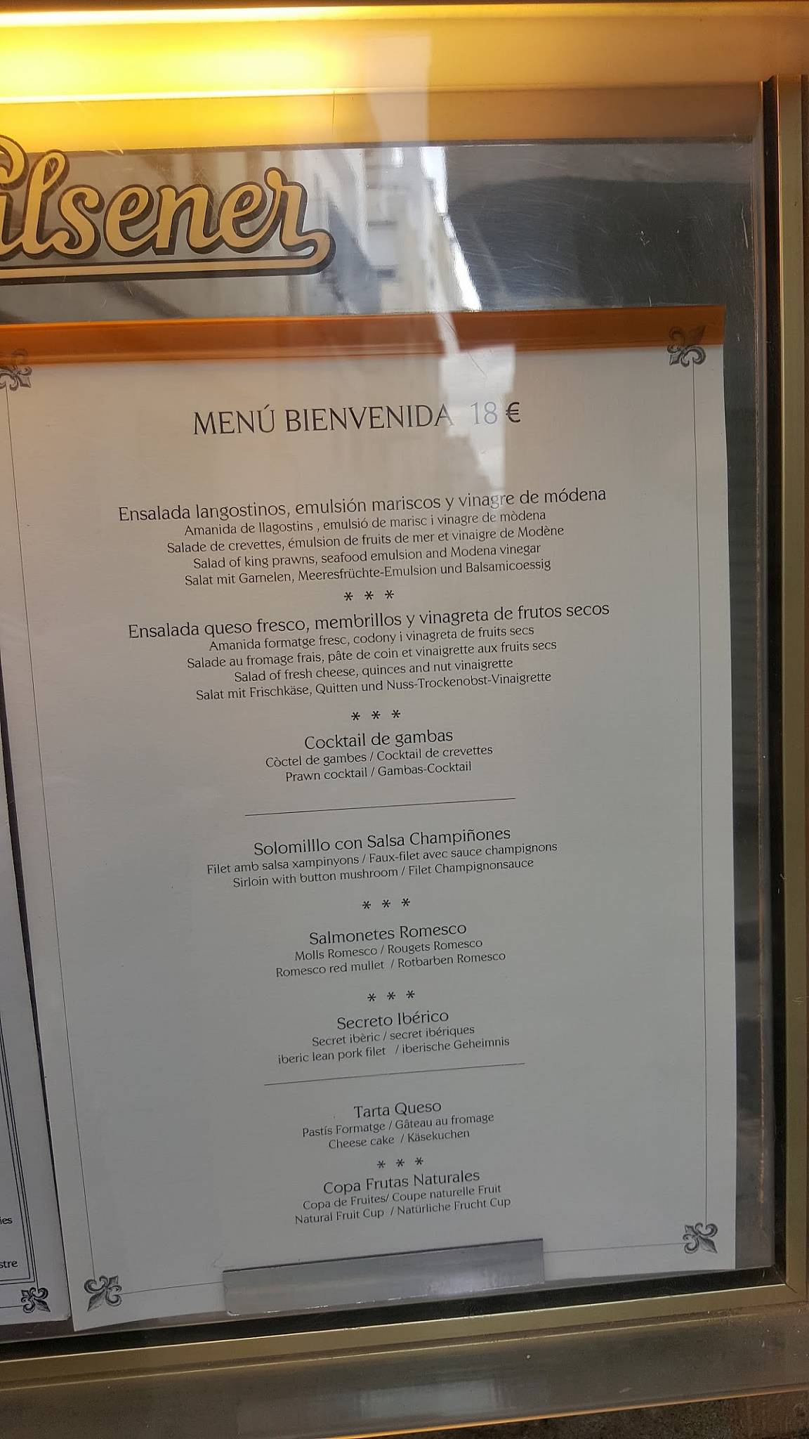 Restaurant Flor de Lis 47 меню