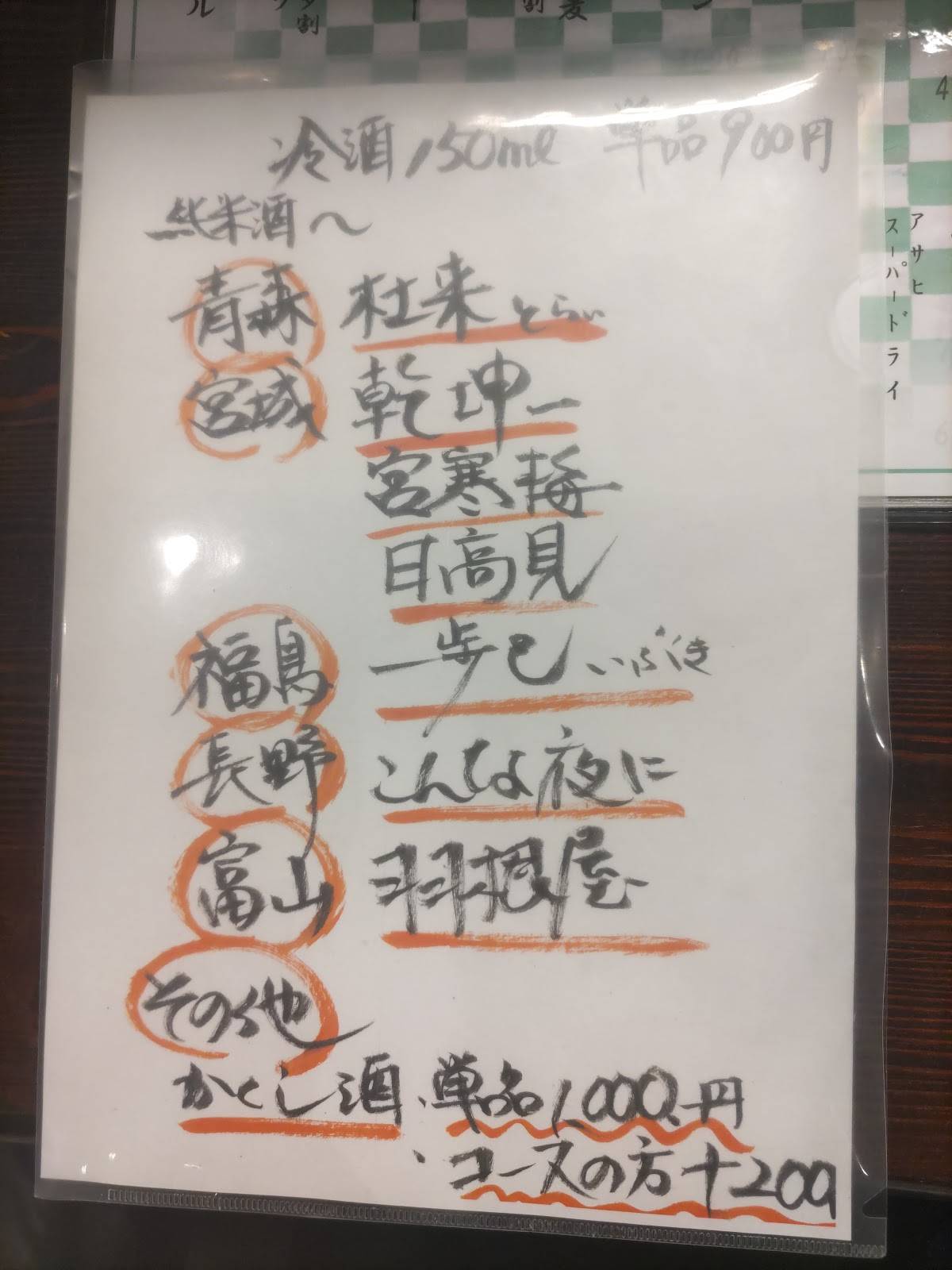 Fukuregi меню