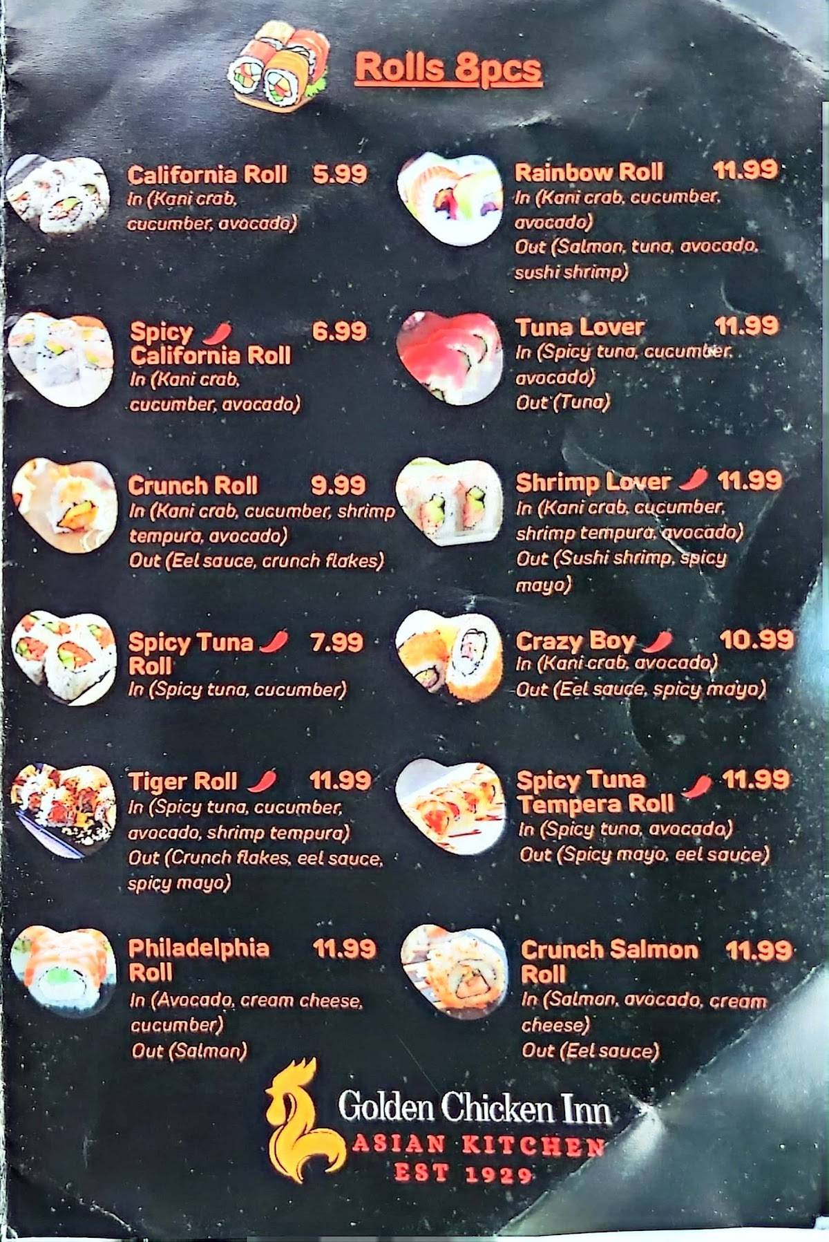 Golden Chicken Inn меню