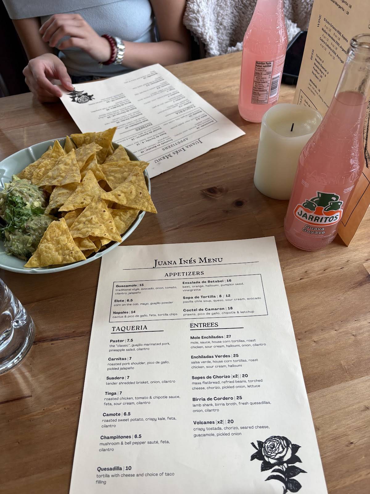 Juana Ines Mexican Restaurant меню