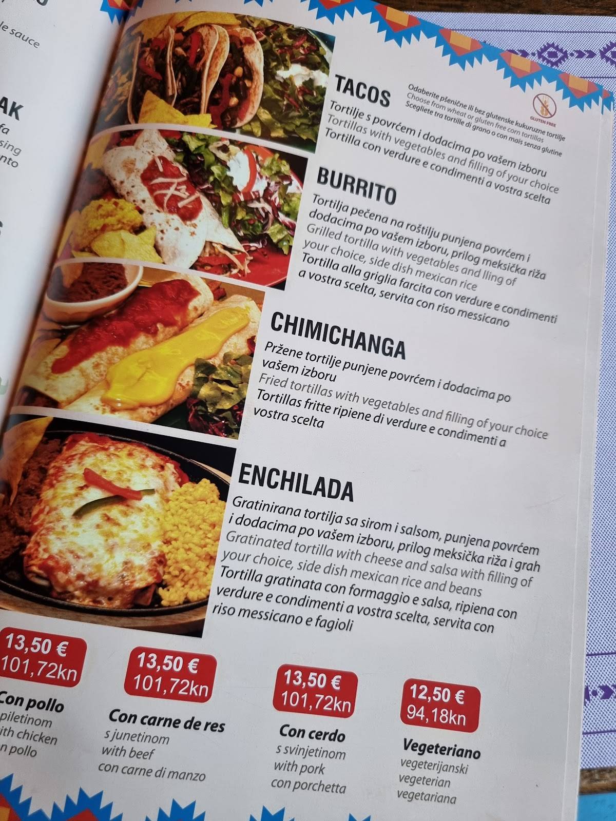 La Barca - CANTINA MEXICANA меню