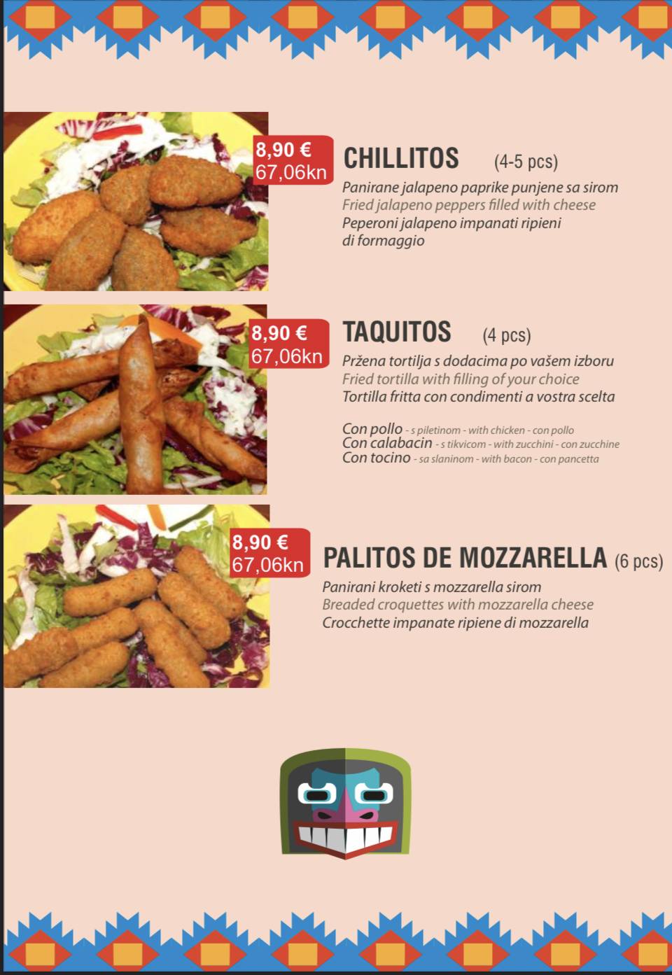 La Barca - CANTINA MEXICANA меню