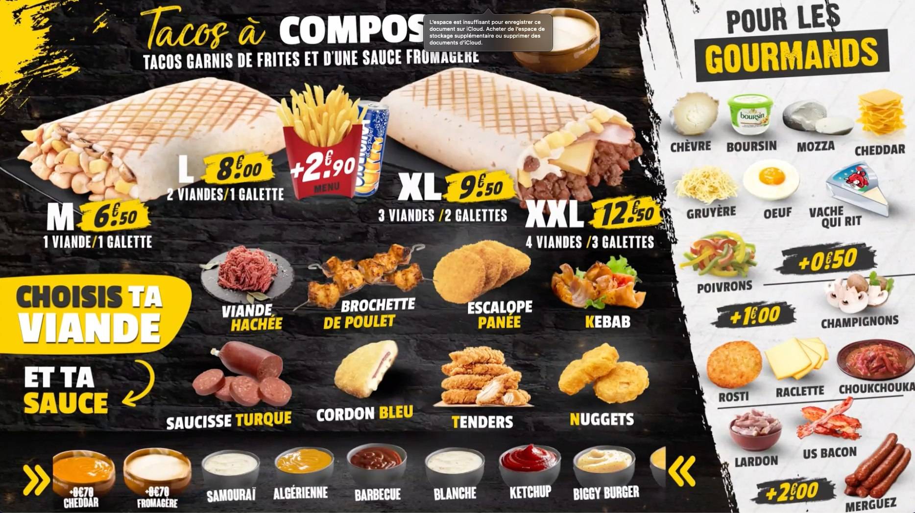 Le Dix Rombas (Fastfood) меню