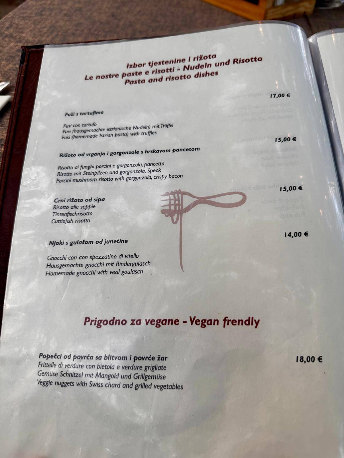 Restaurant Markus меню