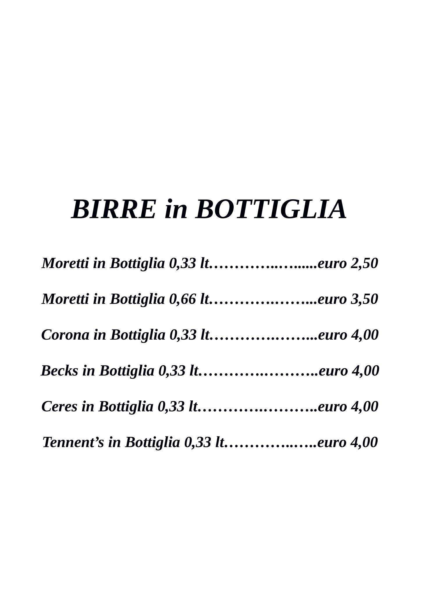 Mezza Brenta меню