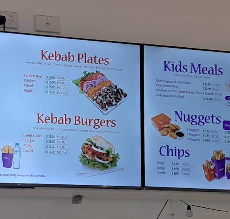 Origin Kebabs Rothwell Drive -Thru меню