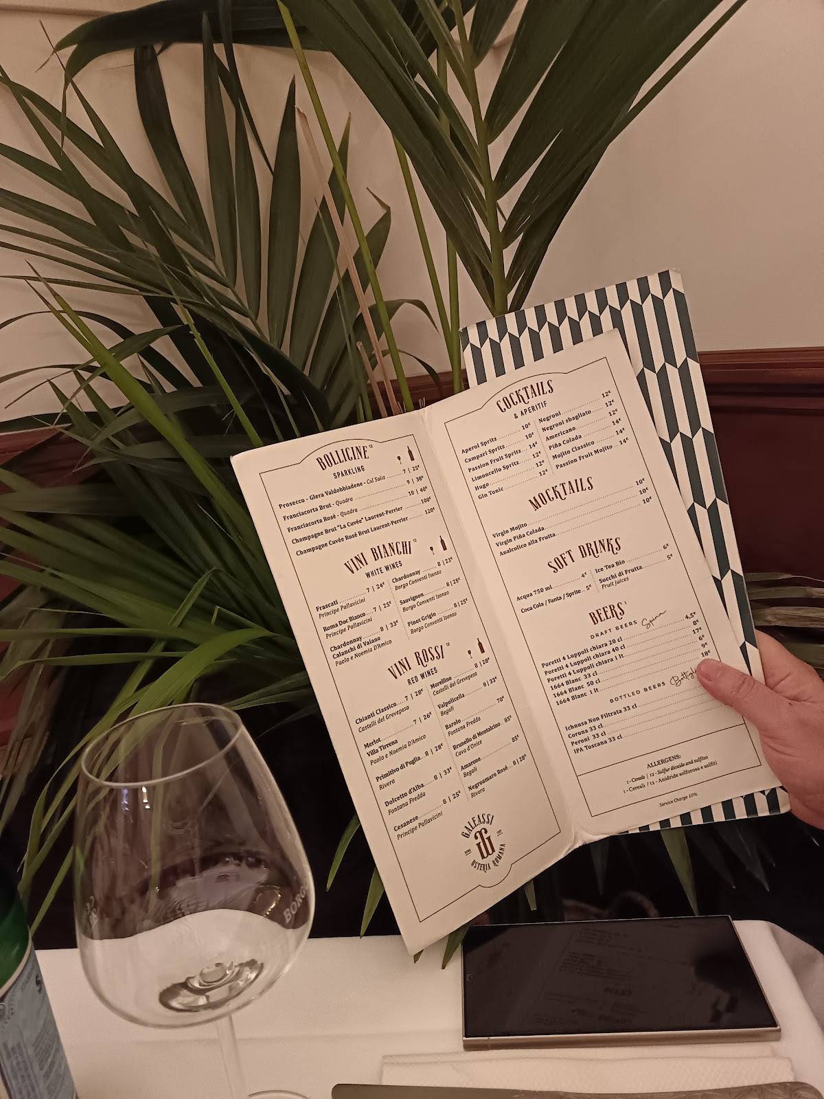 Osteria Galeassi 1907 Trastevere меню