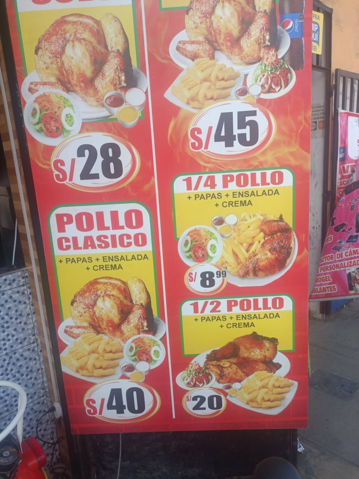 Palacio del pollo del 2 de canto grande меню