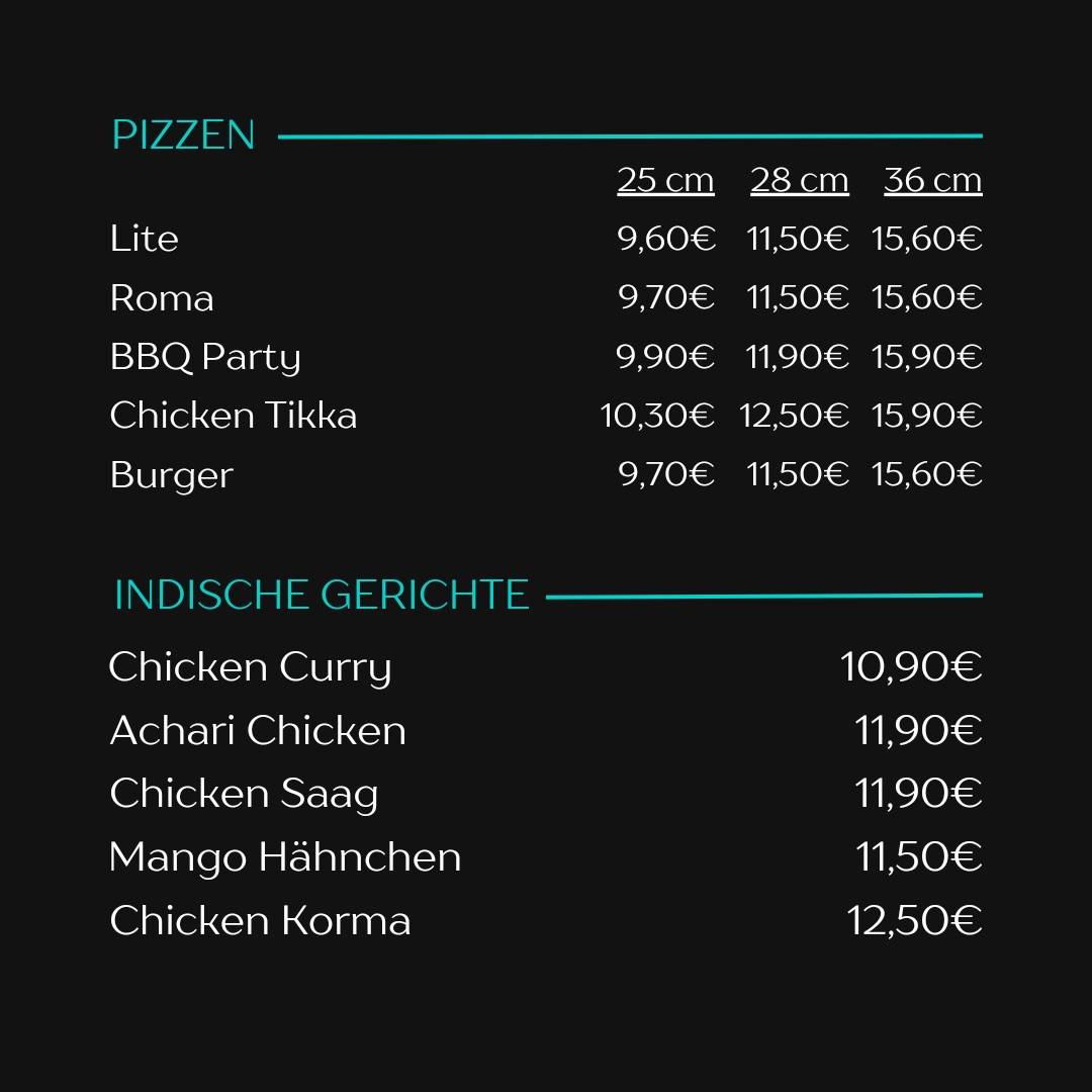 PizzaPoint меню