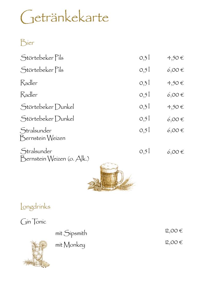 Restaurant & Café Utspann меню