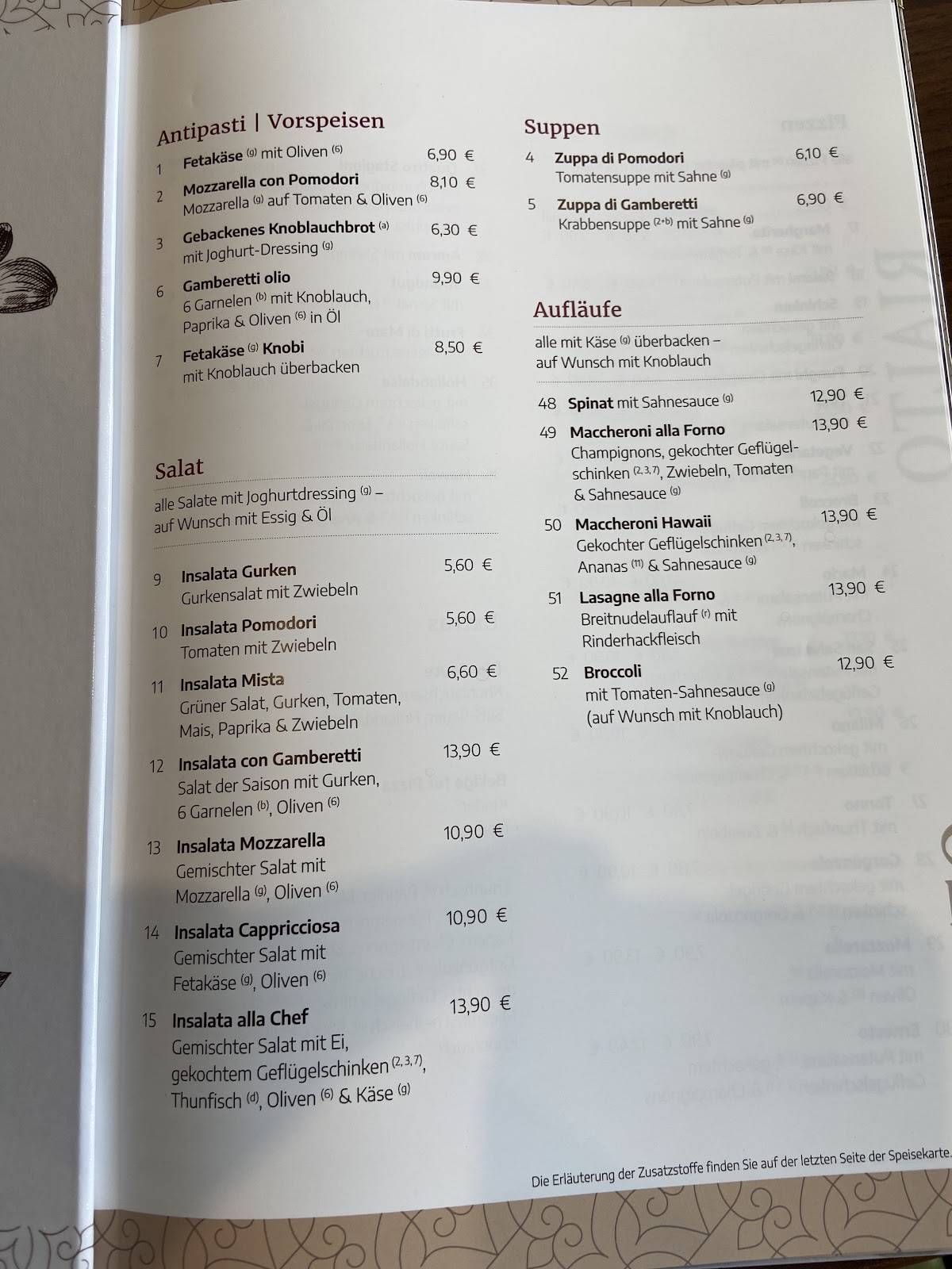 Restaurant Rialto Wittdün - Giovanni L. Gelato de luxe меню