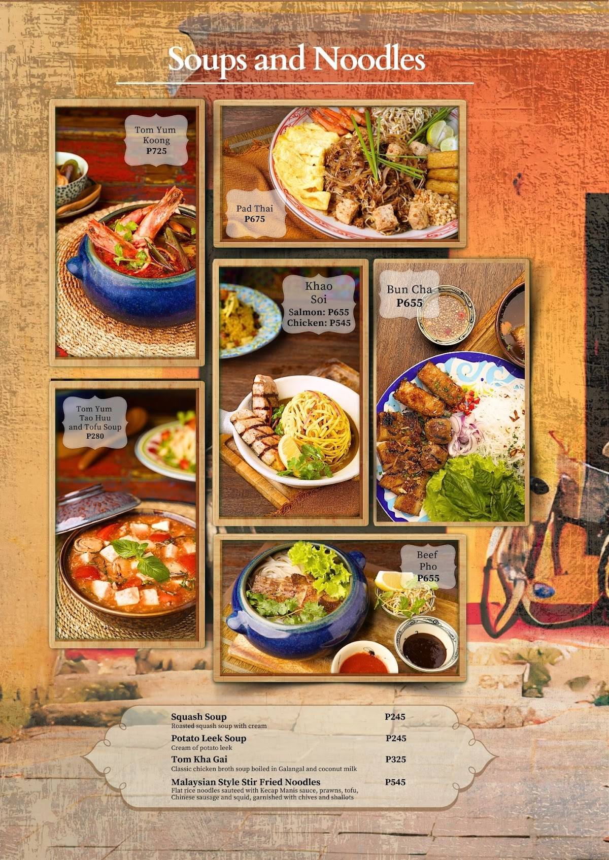 Rustika Asian Urban Kitchen- Vista Mall Santa Rosa, Laguna меню