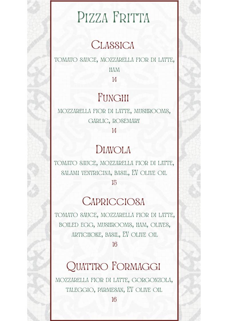 Scarpetta меню