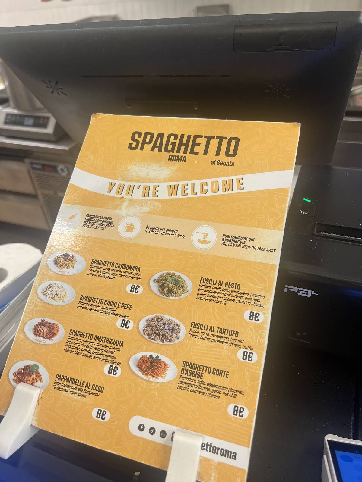 Spaghetto Roma меню