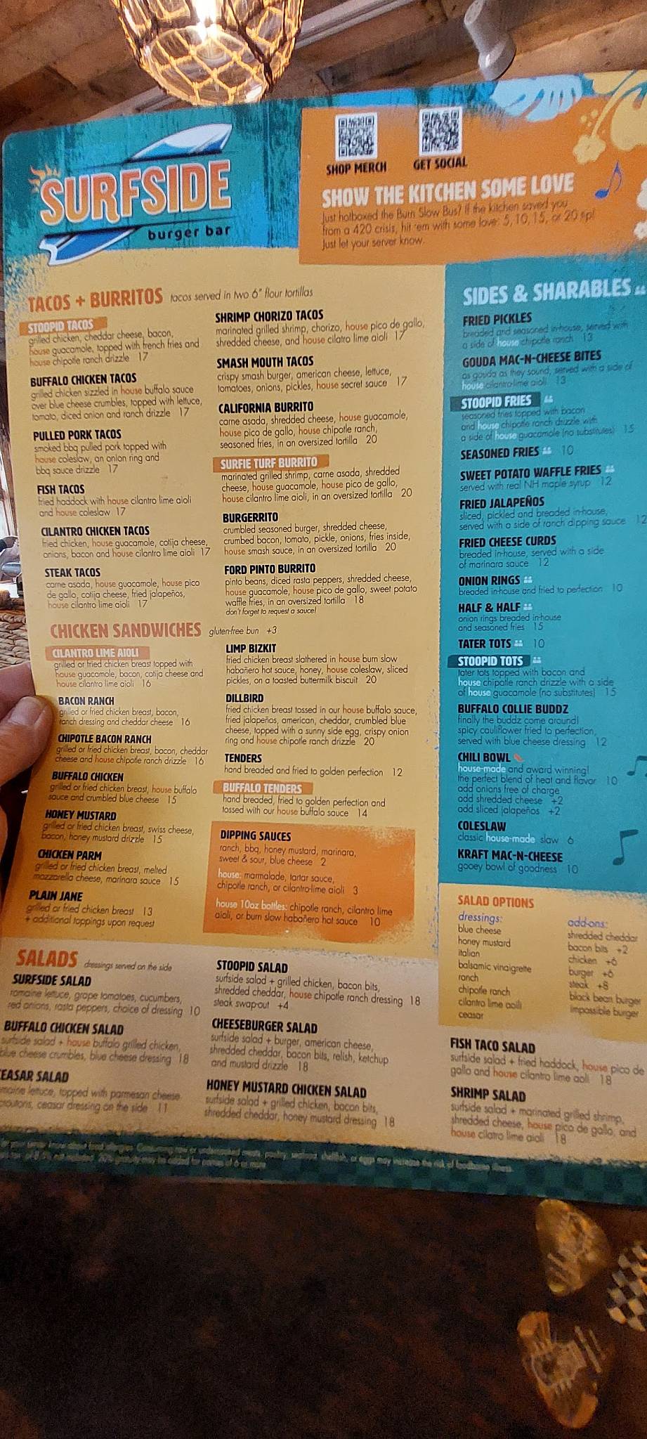 Surfside Burger Bar меню